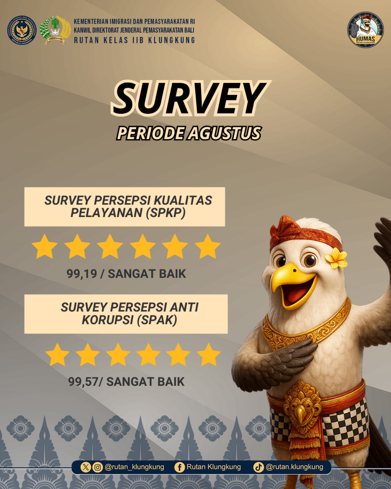 SURVEY PERIODE AGUSTUS